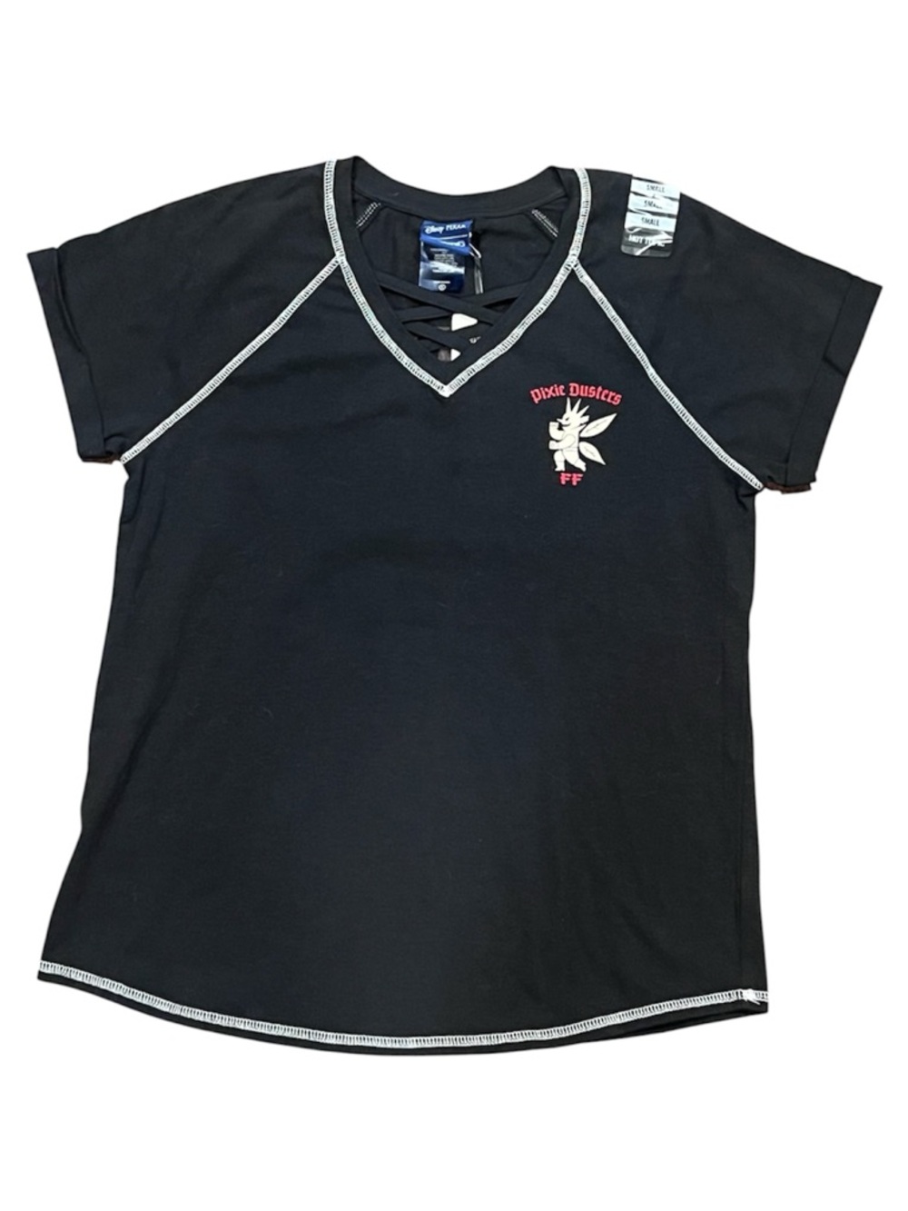 Disney Pixar Onward Pixie Dusters Lace-Up V-Neck Tee NWT Size Small Hot Topic